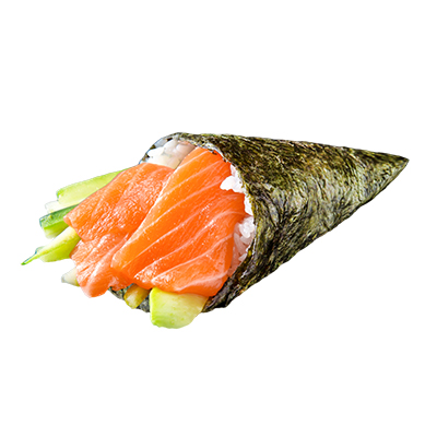 Temaki salmón