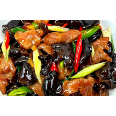 Ternera con setas chinas especiales
