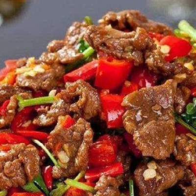Ternera con salsa picante