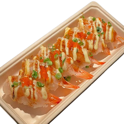 Nigiri langostino flambeado